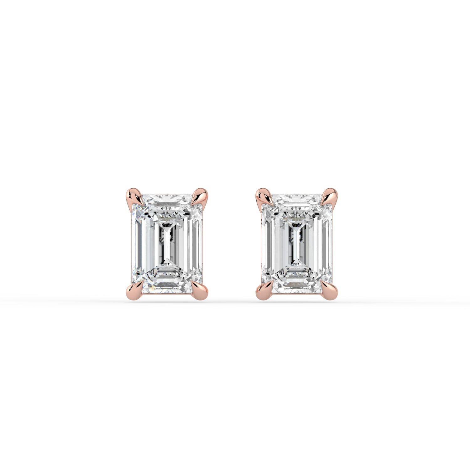 The Althea Earrings - Emerald Cut Studs