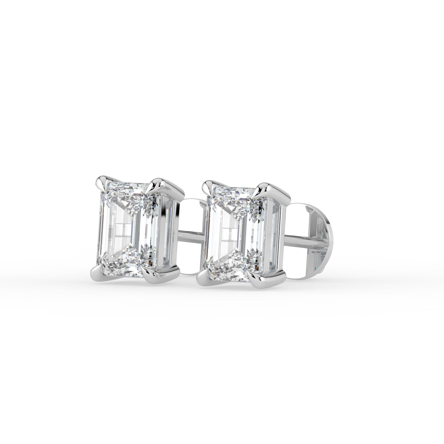 The Althea Earrings - Emerald Cut Studs