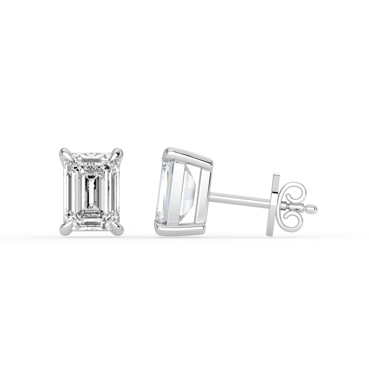 The Althea Earrings - Emerald Cut Studs