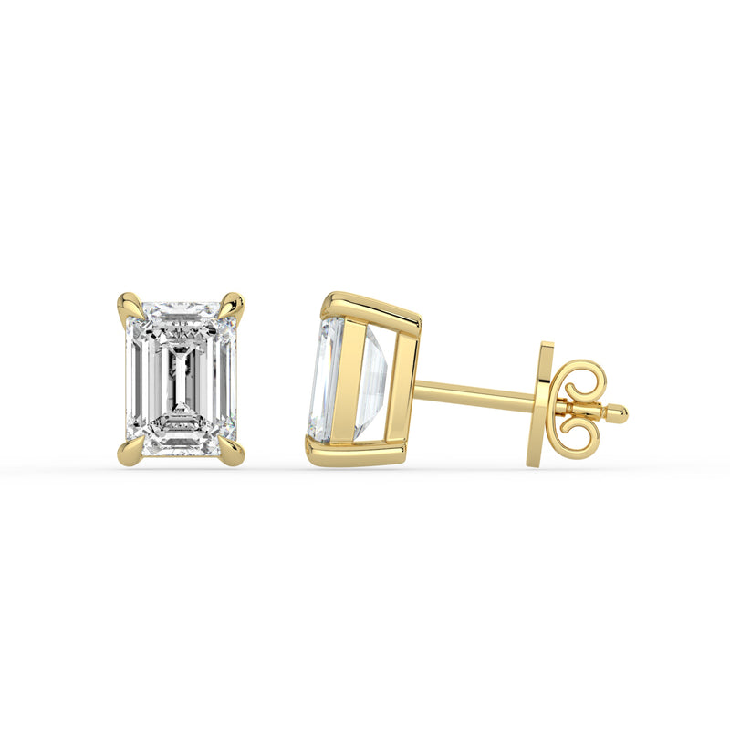 The Althea Earrings - Emerald Cut Studs