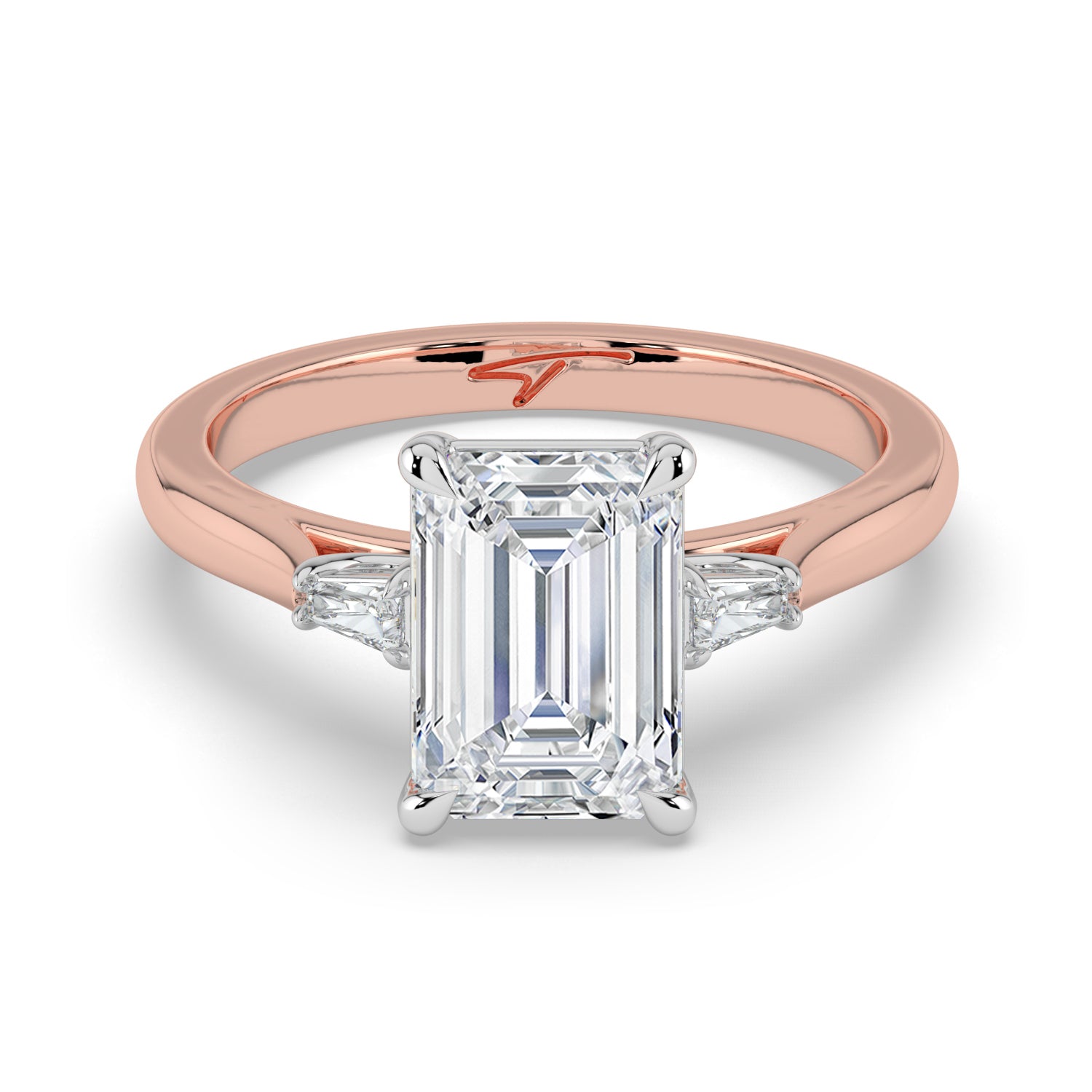 The Maia Ring - Emerald & Baguette Trilogy