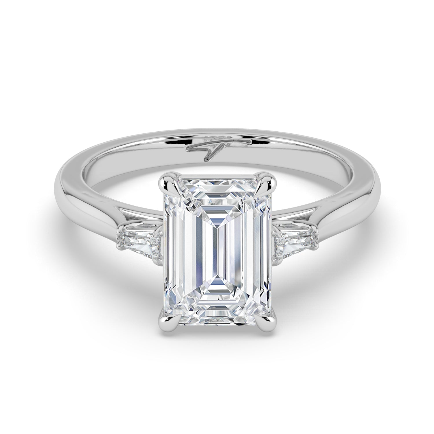 The Maia Ring - Emerald & Baguette Trilogy