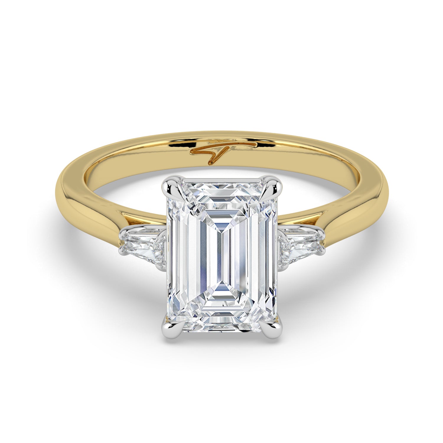 The Maia Ring - Emerald & Baguette Trilogy