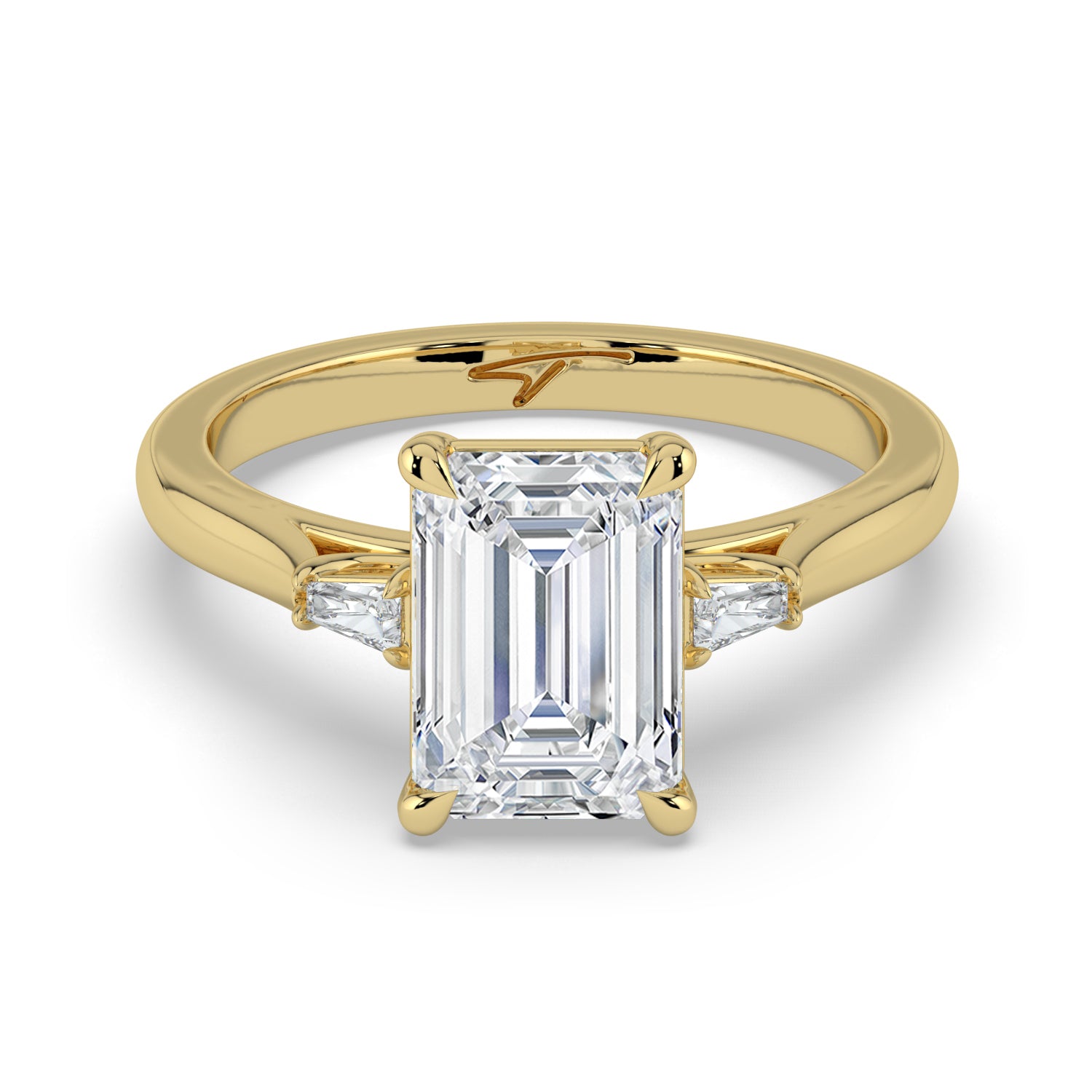 The Maia Ring - Emerald & Baguette Trilogy