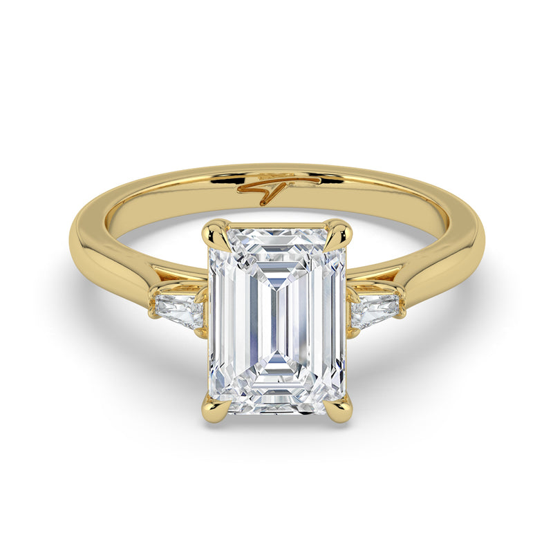 The Maia Ring - Emerald & Baguette Trilogy