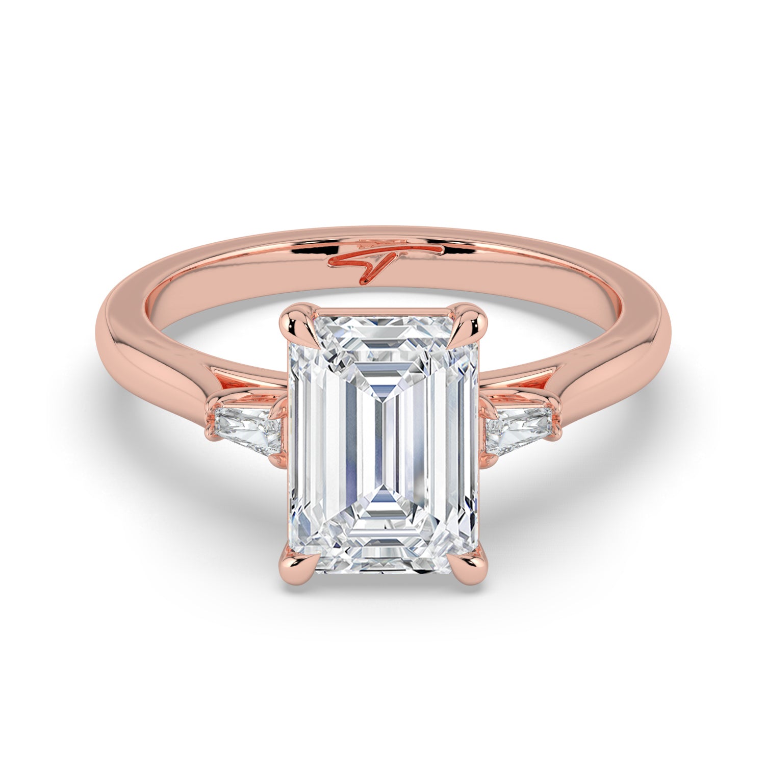 The Maia Ring - Emerald & Baguette Trilogy