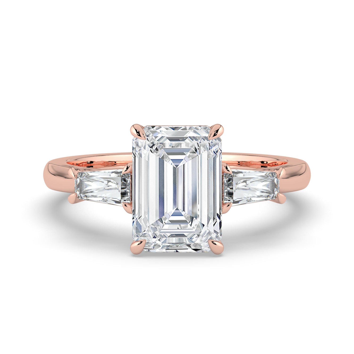 The Maia Ring - Emerald & Baguette Trilogy