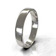 The Dakota Ring — Polished Flat Men's Wedding Band in White Gold | The Jewel Concierge