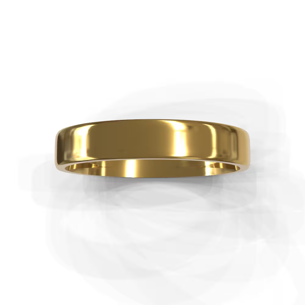 Gold ring on a white background