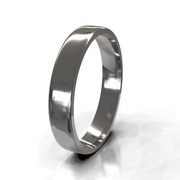 The Dakota Ring — Polished Flat Men's Wedding Band in Platinum | The Jewel Concierge