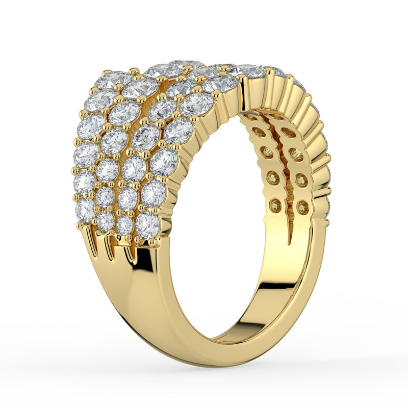 The Emilia Ring – Fanned with Pavé Diamonds – The Jewel Concierge
