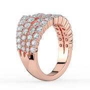 The Emilia Ring – Fanned with Pavé Diamonds – The Jewel Concierge
