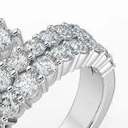 The Emilia Ring – Fanned with Pavé Diamonds – The Jewel Concierge