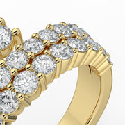 The Emilia Ring – Fanned with Pavé Diamonds – The Jewel Concierge