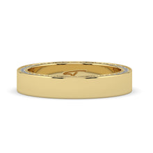 The Danielle Ring - Flat Wedding Band with Pavé Edge