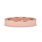 The Danielle Ring - Flat Wedding Band with Pavé Edge
