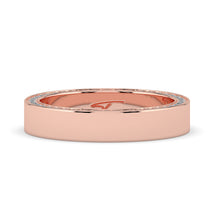 The Danielle Ring - Flat Wedding Band with Pavé Edge