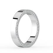 The Danielle Ring — Flat Lab-Grown Diamond Wedding Band with Pavé Edges | The Jewel Concierge