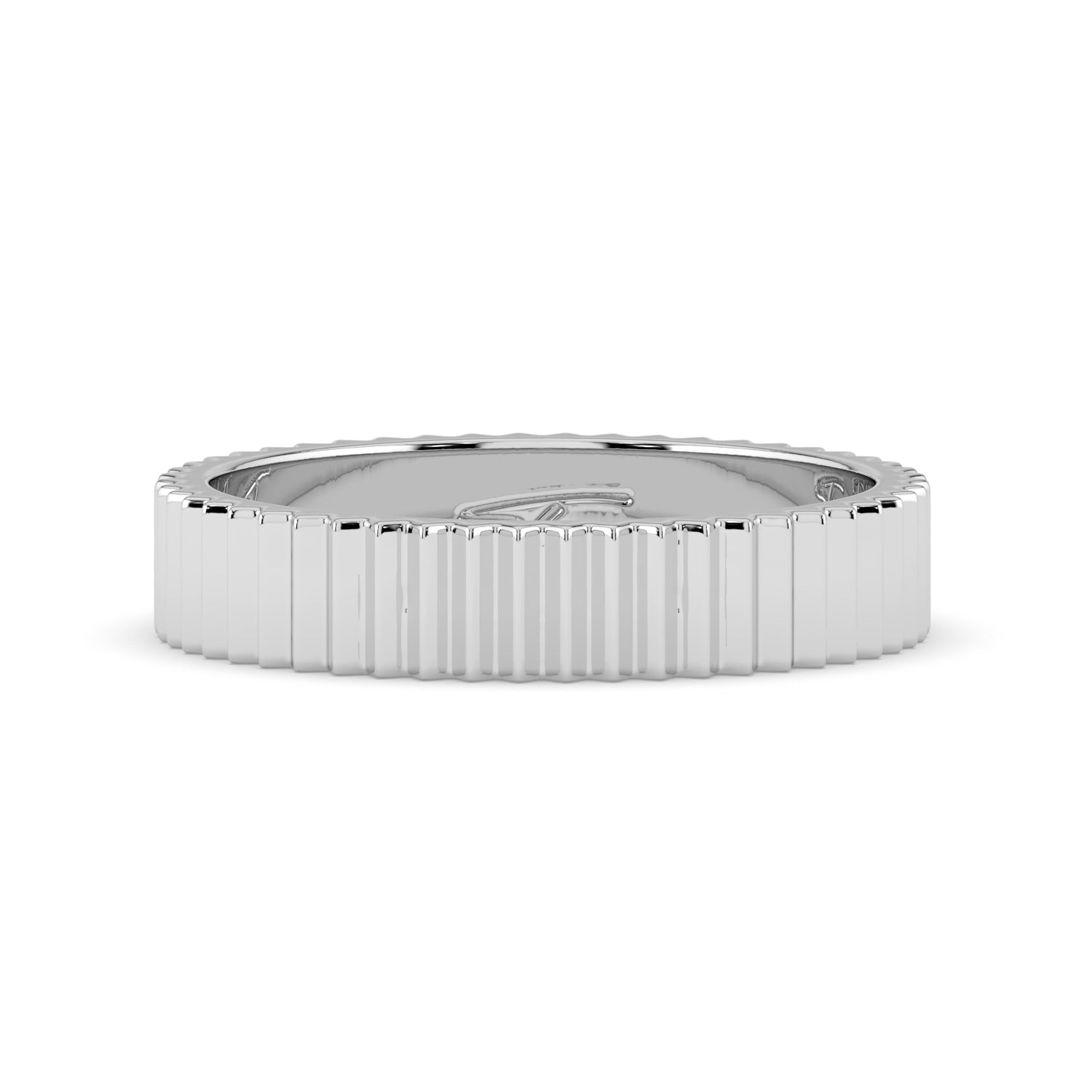 The Francesca Ring - Fluted Gold Band