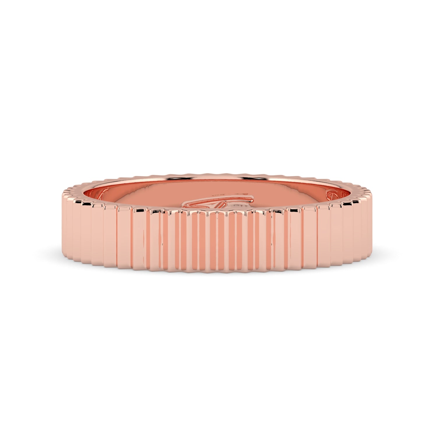 The Francesca Ring - Fluted Gold Band