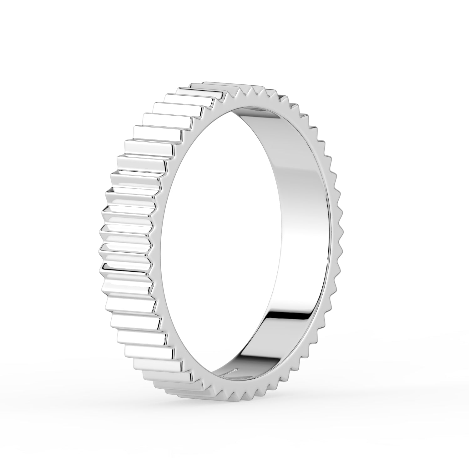 The Francesca Ring - Fluted Gold Band