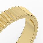 The Francesca Ring - Fluted Gold Band