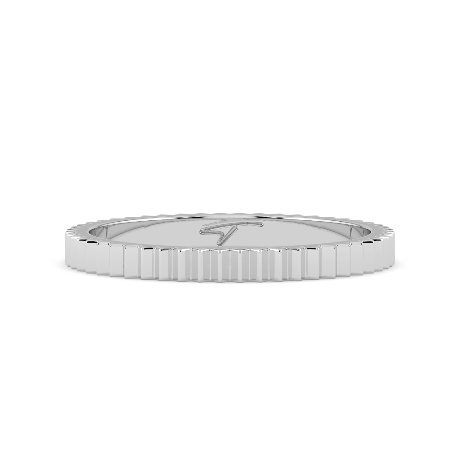 The Francesca Ring - Fluted Gold Band