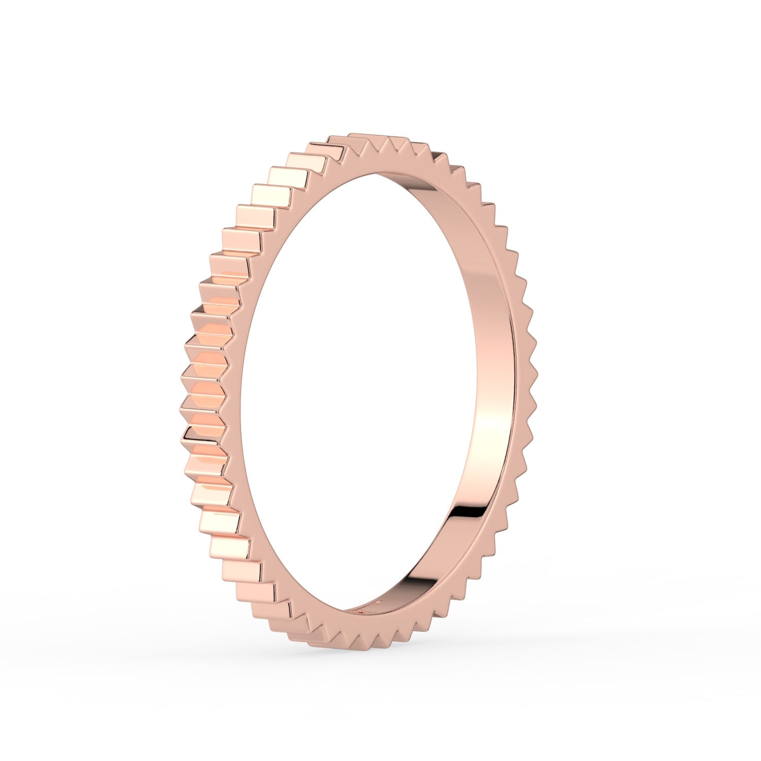 The Francesca Ring - Fluted Gold Band