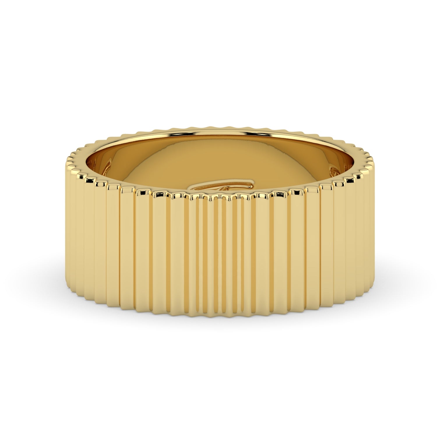 The Francesca Ring - Fluted Gold Band