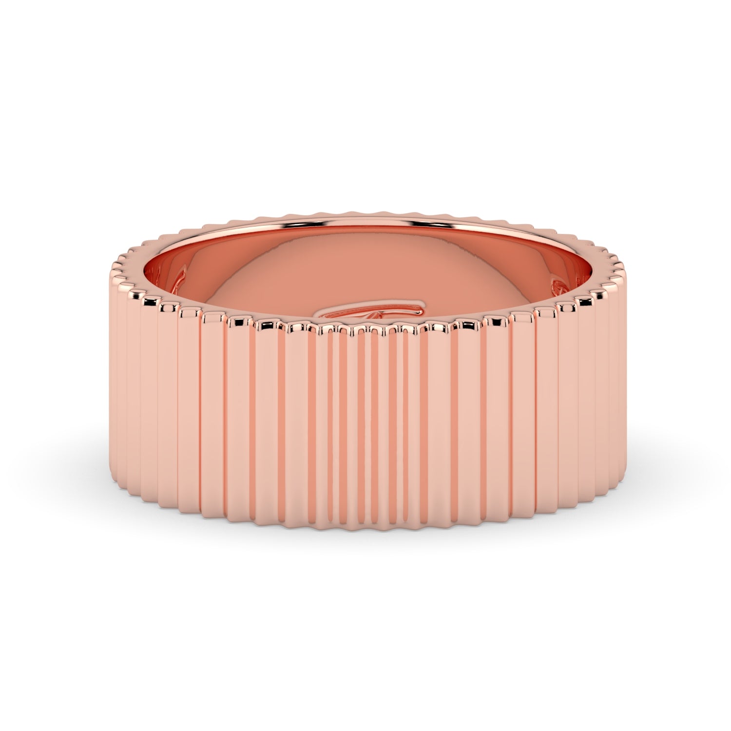 The Francesca Ring - Fluted Gold Band