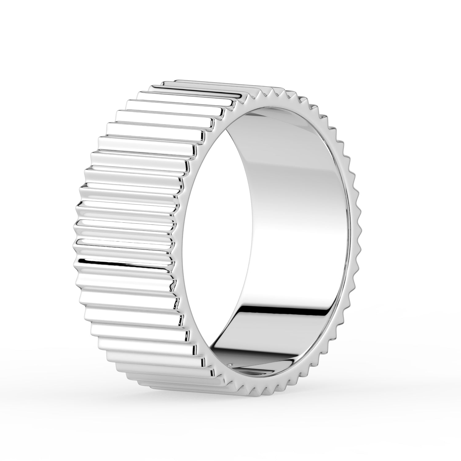 The Francesca Ring - Fluted Gold Band