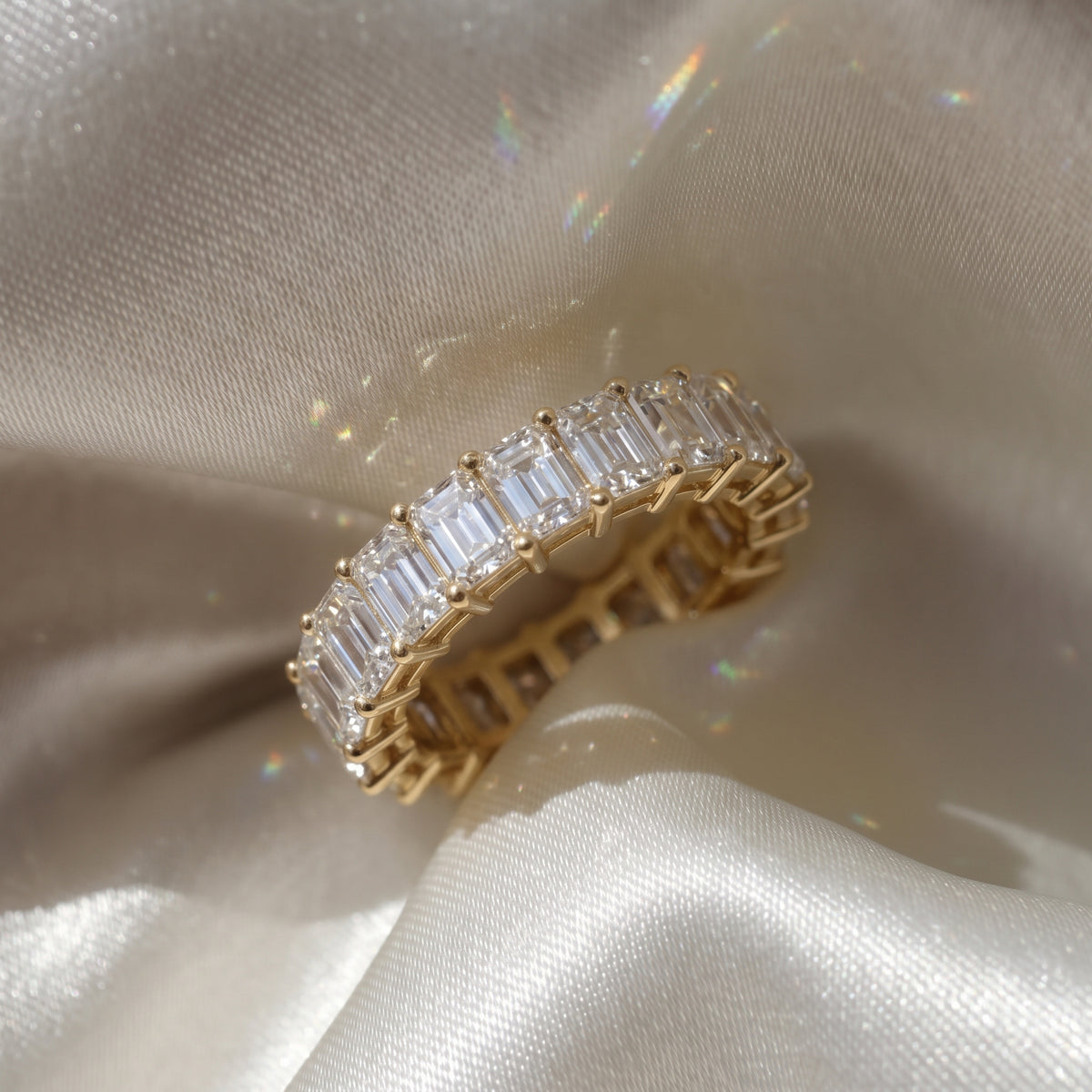 The Genevieve Ring — Emerald Lab-Grown Diamond Eternity Band | The Jewel Concierge