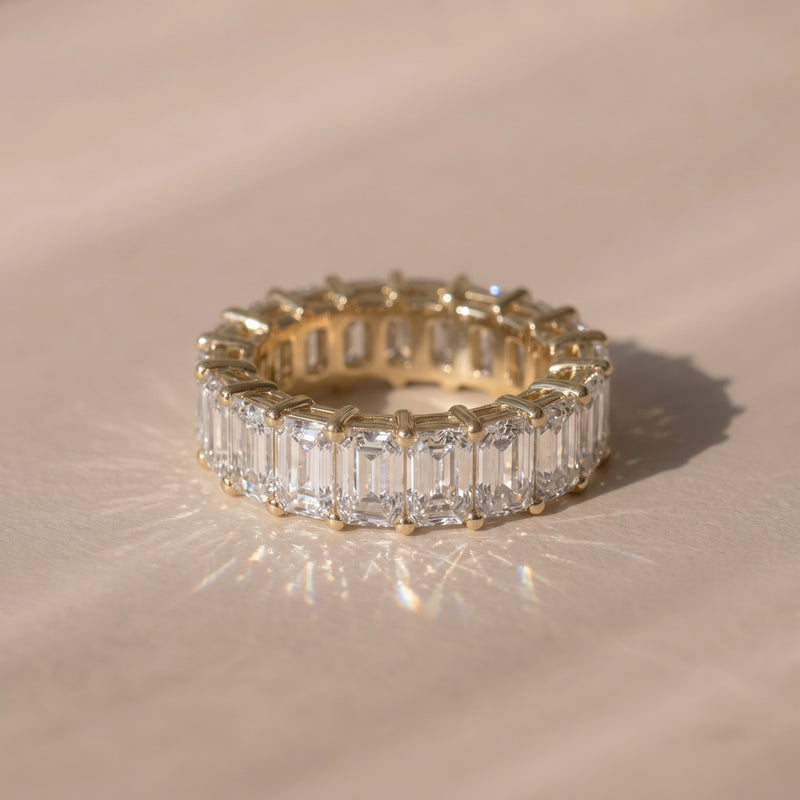 The Genevieve Ring — Emerald Lab-Grown Diamond Eternity Band | The Jewel Concierge