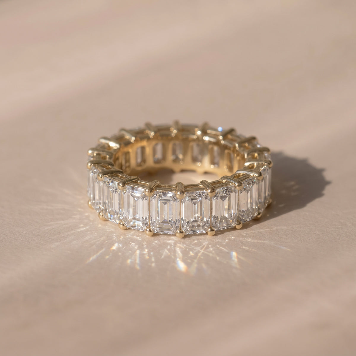 The Genevieve Ring — Emerald Lab-Grown Diamond Eternity Band | The Jewel Concierge