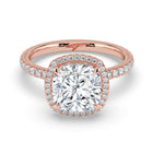 The Orion Ring - 2.00 ct. Cushion Halo with Pavé Band