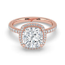 The Orion Ring - 2.00 ct. Cushion Halo with Pavé Band