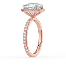 The Orion Ring - 2.00 ct. Cushion Halo with Pavé Band