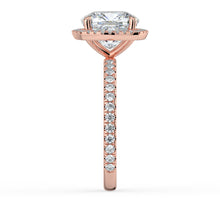 The Orion Ring - 2.00 ct. Cushion Halo with Pavé Band
