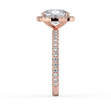 The Orion Ring - Elongated Cushion Halo with Pavé Band