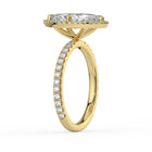 The Orion Ring - Marquise Halo with Pavé Band