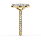 The Orion Ring - Marquise Halo with Pavé Band