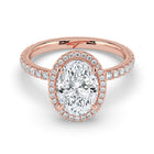 The Orion Ring - Oval Halo with Pavé Band