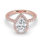 The Orion Ring - Pear Halo with Pavé Band