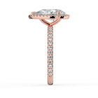 The Orion Ring - Pear Halo with Pavé Band
