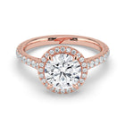 The Orion Ring - Round Cathedral Halo with Pavé Band