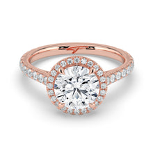 The Orion Ring - Round Cathedral Halo with Pavé Band