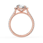 The Orion Ring - Round Cathedral Halo with Pavé Band