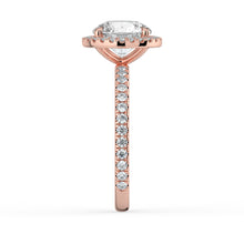 The Orion Ring - Round Halo with Pavé Band