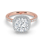 The Orion Ring - 2.00 ct. Cushion Halo with Pavé Band