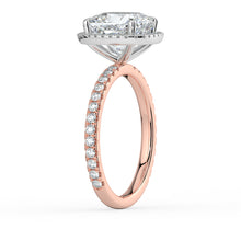 The Orion Ring - 2.00 ct. Cushion Halo with Pavé Band